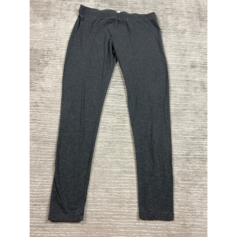 Unbranded Leggings Women L Gray Cotton Blend Slim Fit Elastic Waist Athleisure